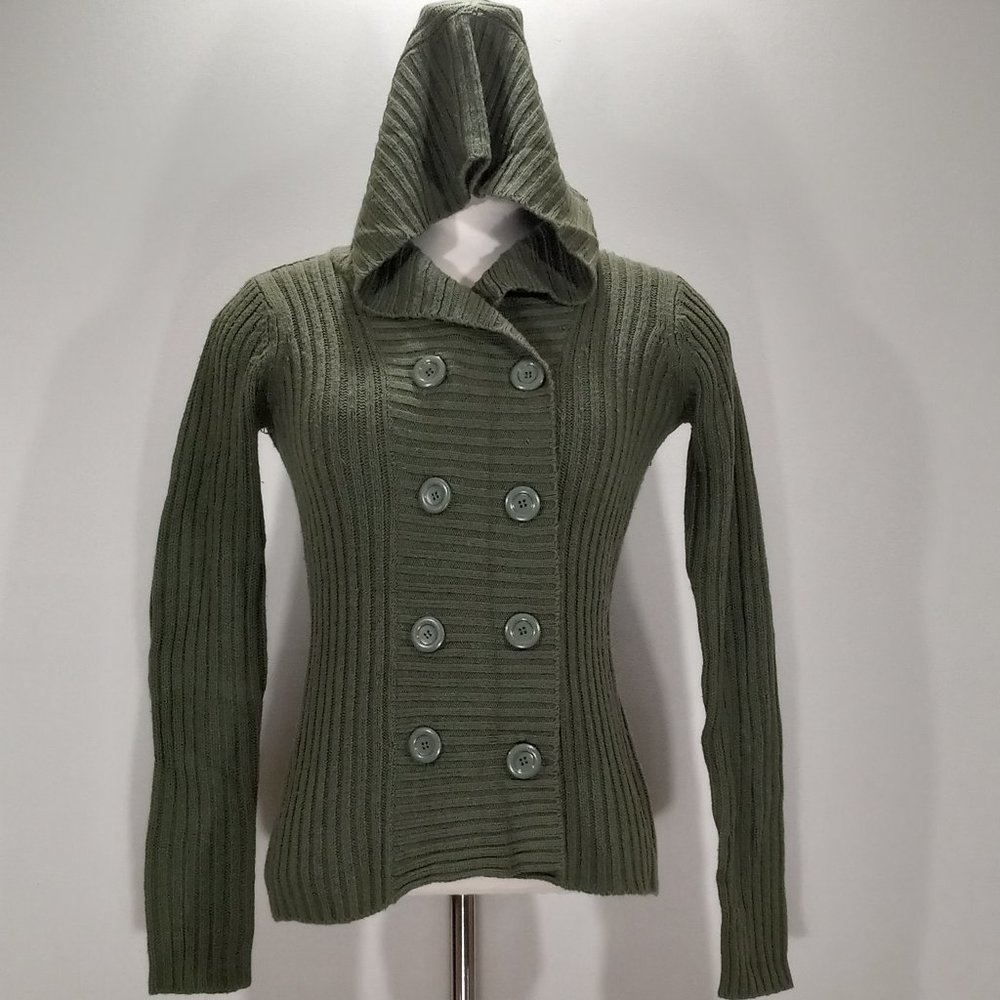 Ashley (by 26) Hooded 8-button Cardigan, Size PS